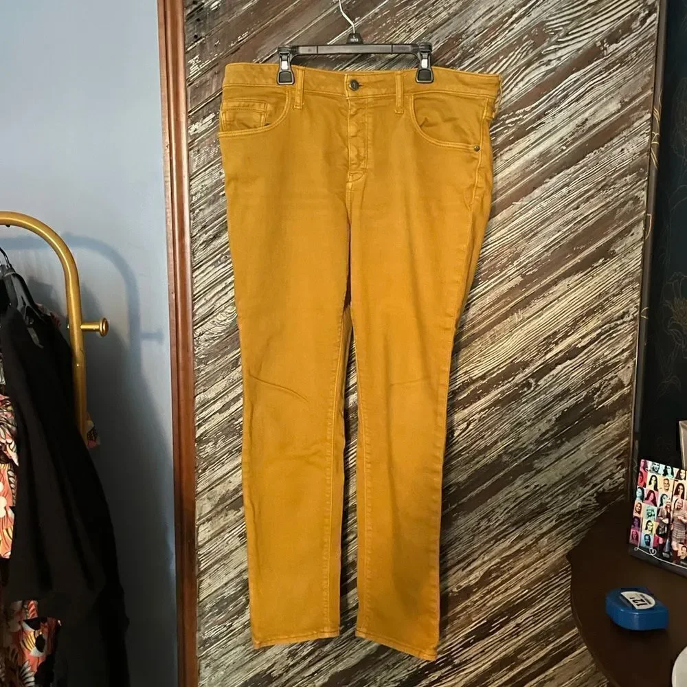 Pilcro & the Letterpress mustard color jeans
